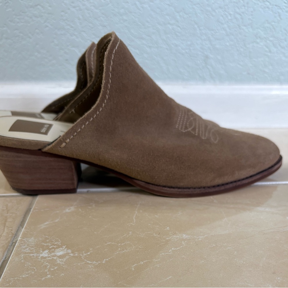 Tan Suede Mules